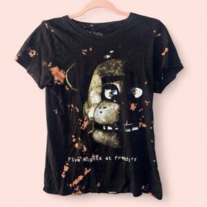 Five Nights at Freddy's Black and Orange Women's Short Sleeve Tee